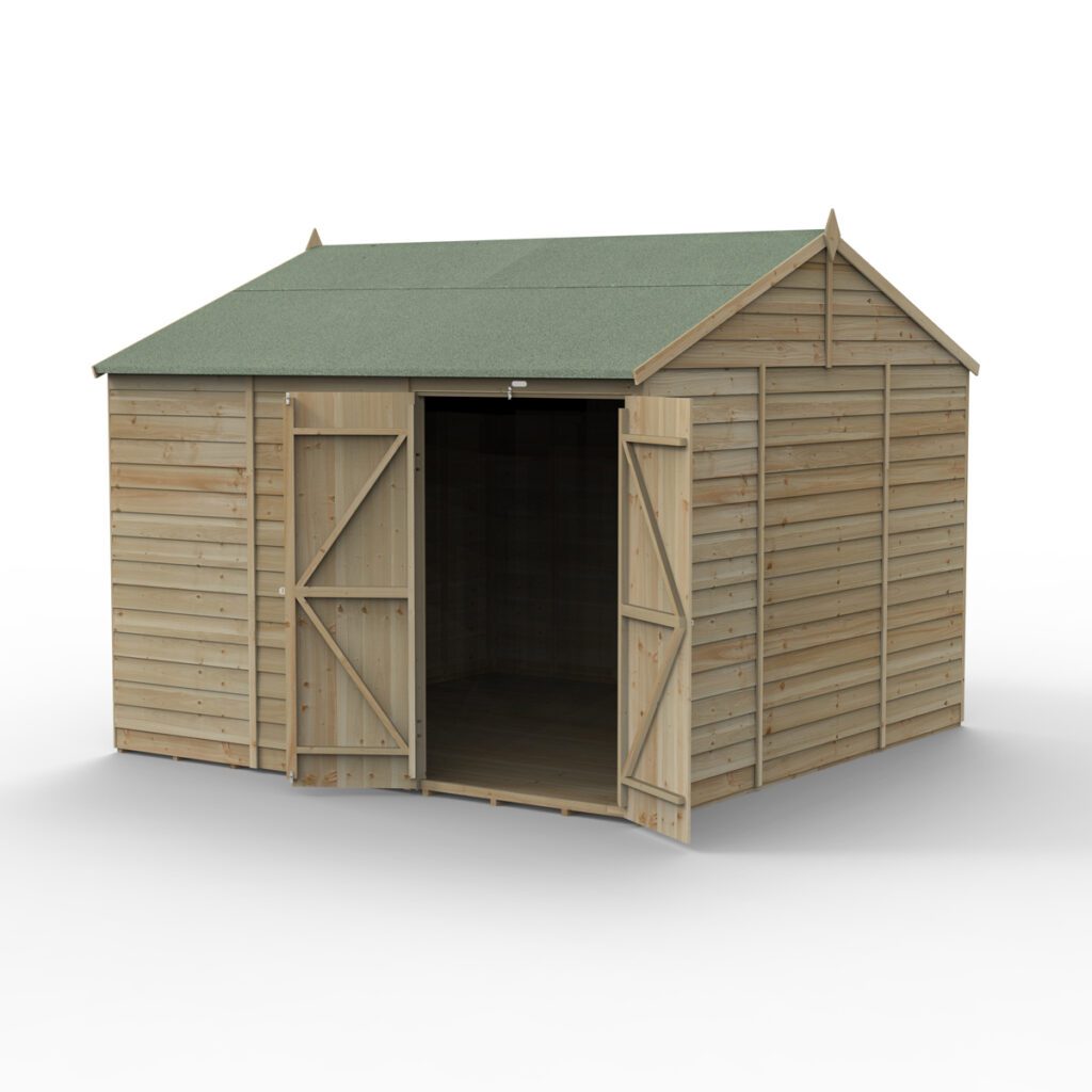 4LIFE Reverse Apex Shed 10×10 – Double Door – No Windows 5013053200889 2